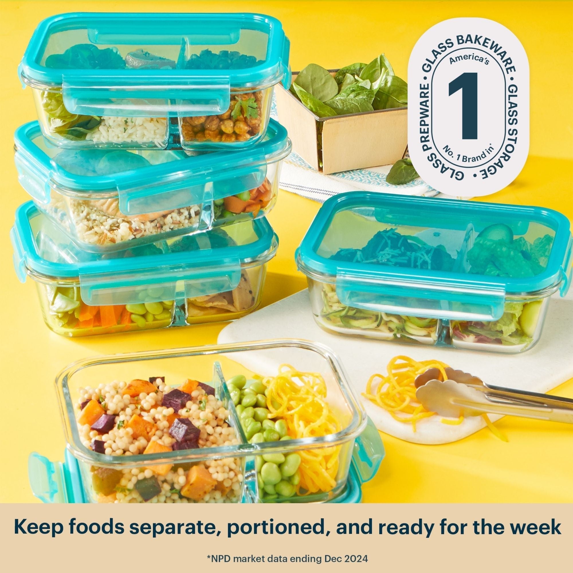 Pyrex® MealBox 10-Piece Divided Storage Set, 4 Cup