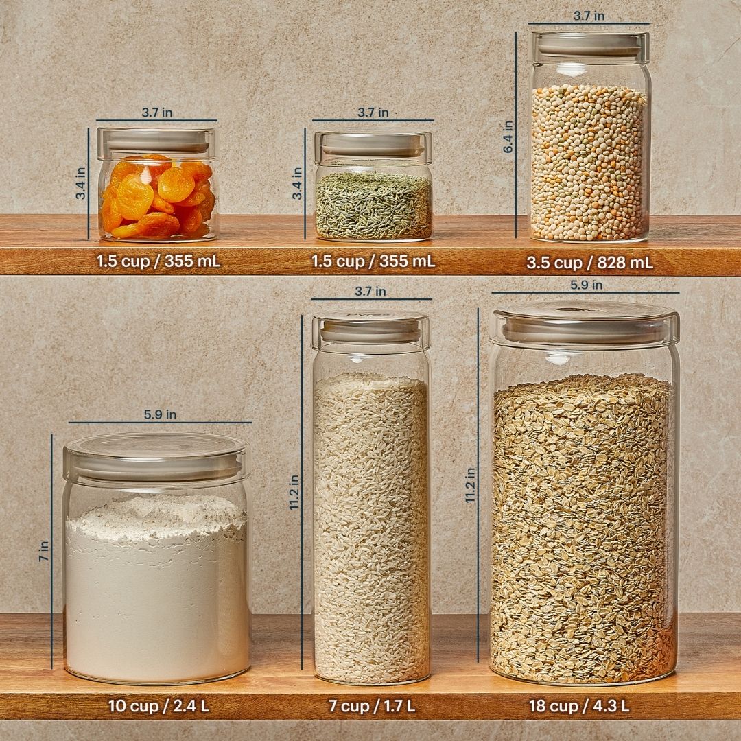 Pyrex® 6-Piece Glass Canister Set