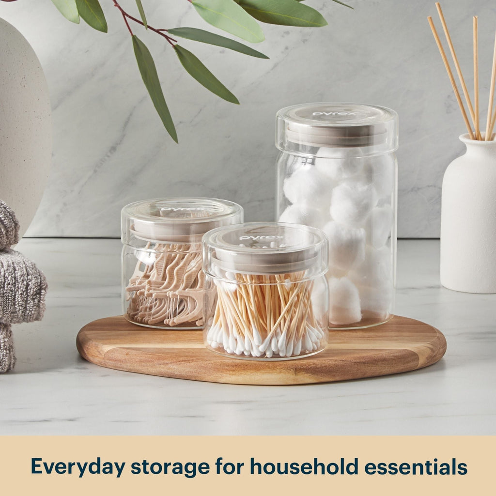 Pyrex® 3-Piece Glass Canister Set