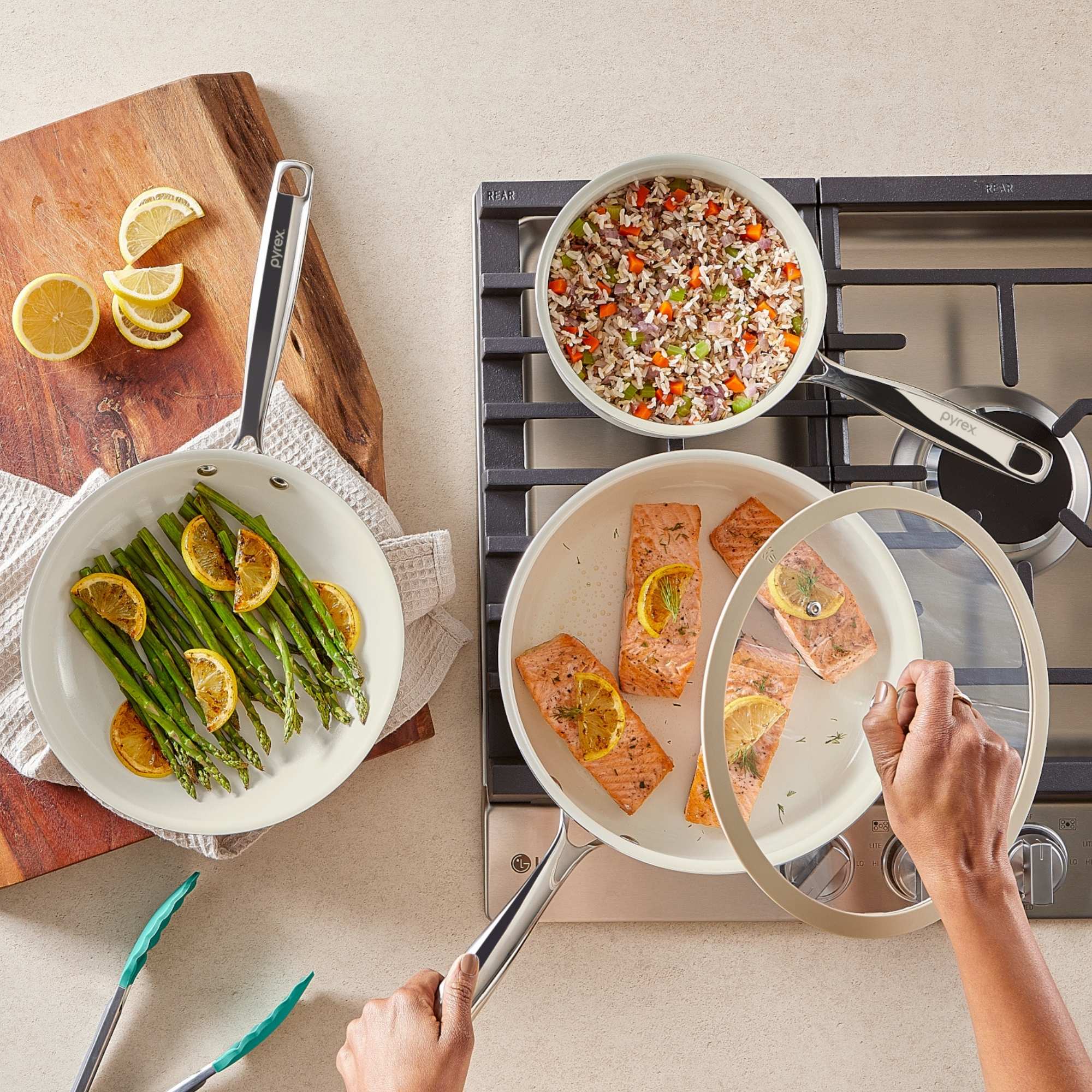 Pyrex® 7-Piece Ceramic Cookware Set