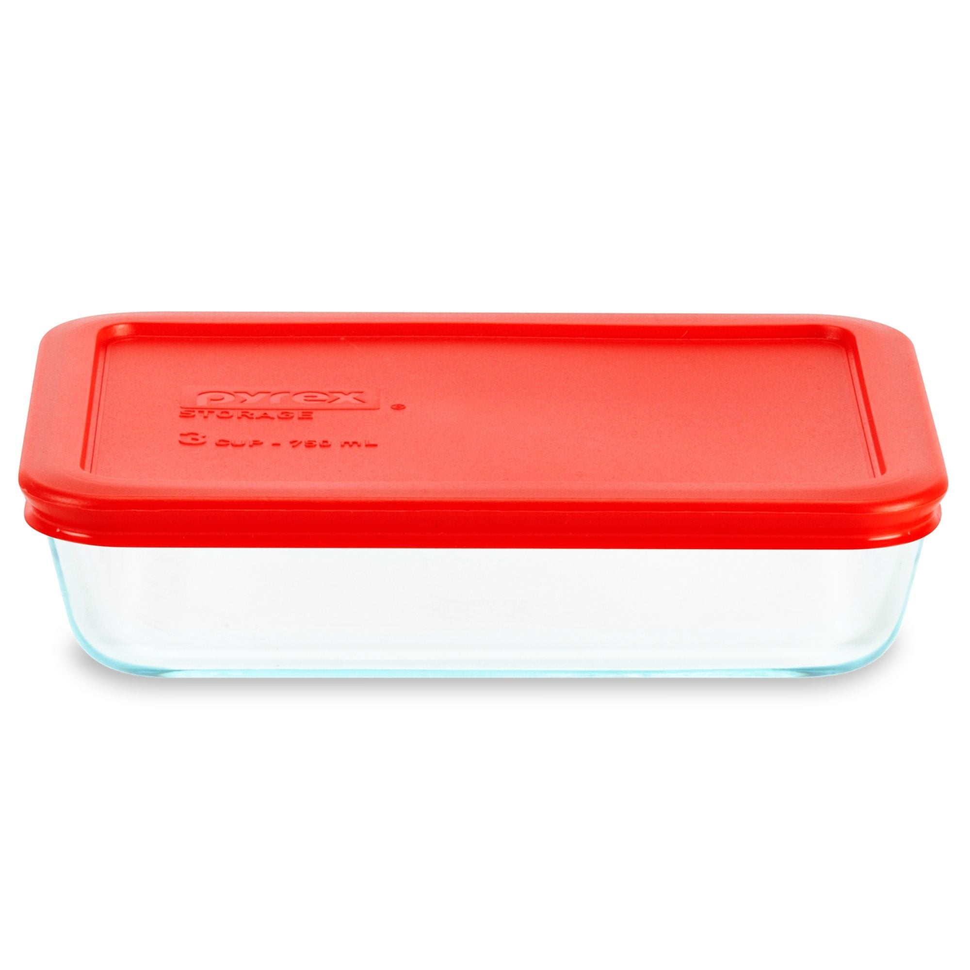 Pyrex® Simply Store® 3-Cup Rectangle Glass Storage with Plastic Lid