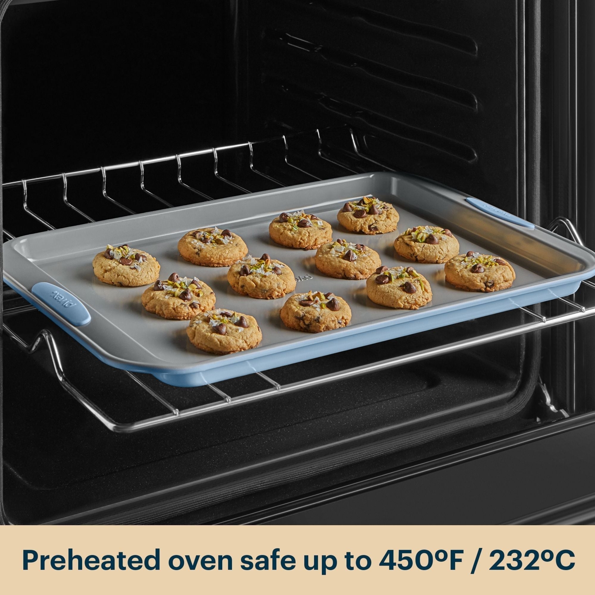 Pyrex® Metal Bakeware 3-Piece Large Cookie Sheet Set in Cerulean