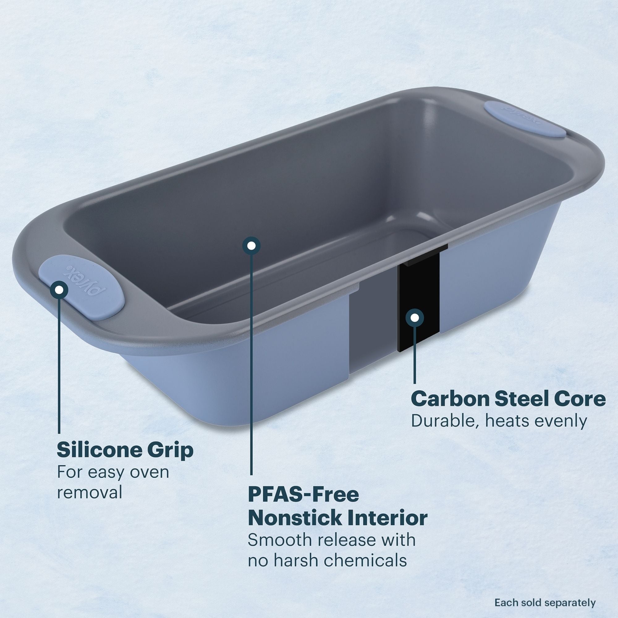 Pyrex® Metal Bakeware 3-Piece Set in Cerulean