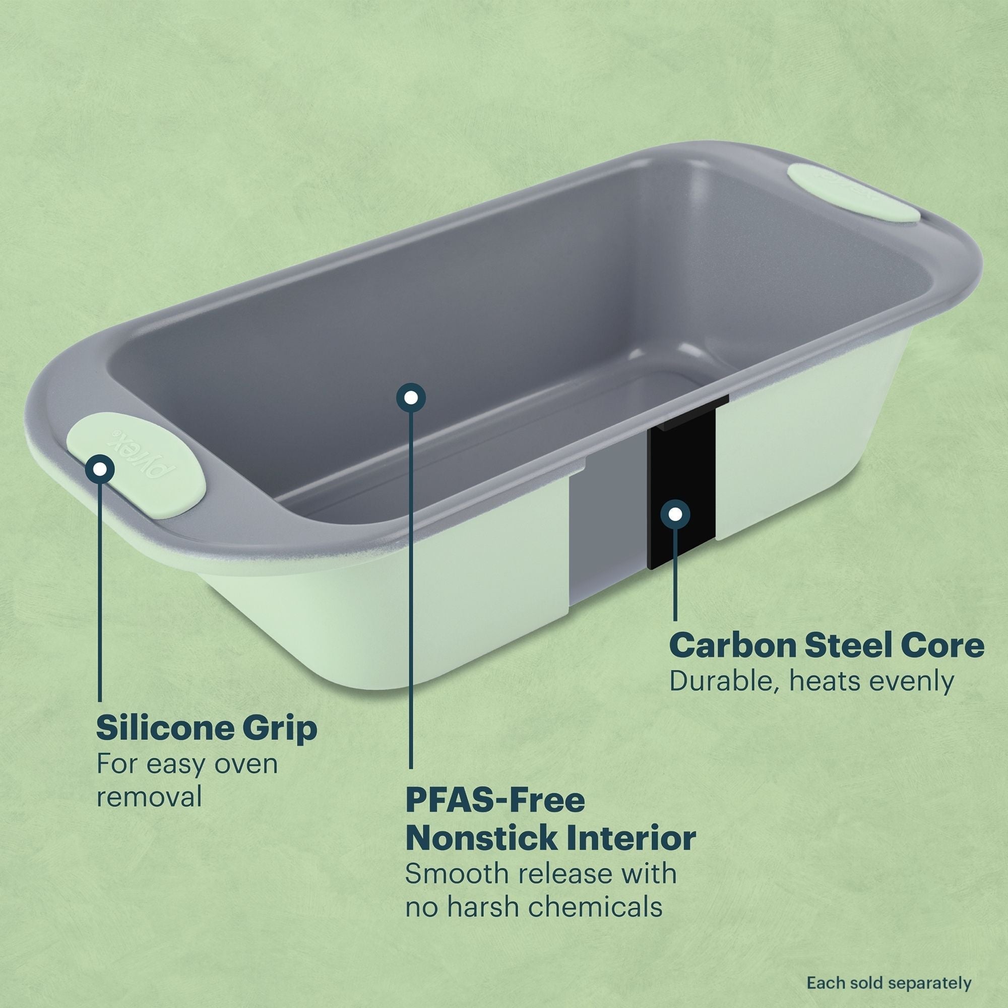 Pyrex® Metal Bakeware 8-Piece Set in Sage