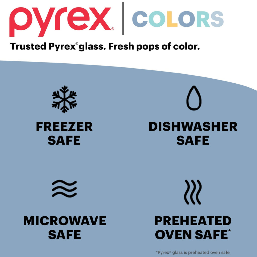 Pyrex® Simply Store® Tinted 6-cup Rectangle Storage with Green Plastic Lid