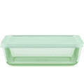 Pyrex® Simply Store® Tinted 6-cup Rectangle Storage with Green Plastic Lid