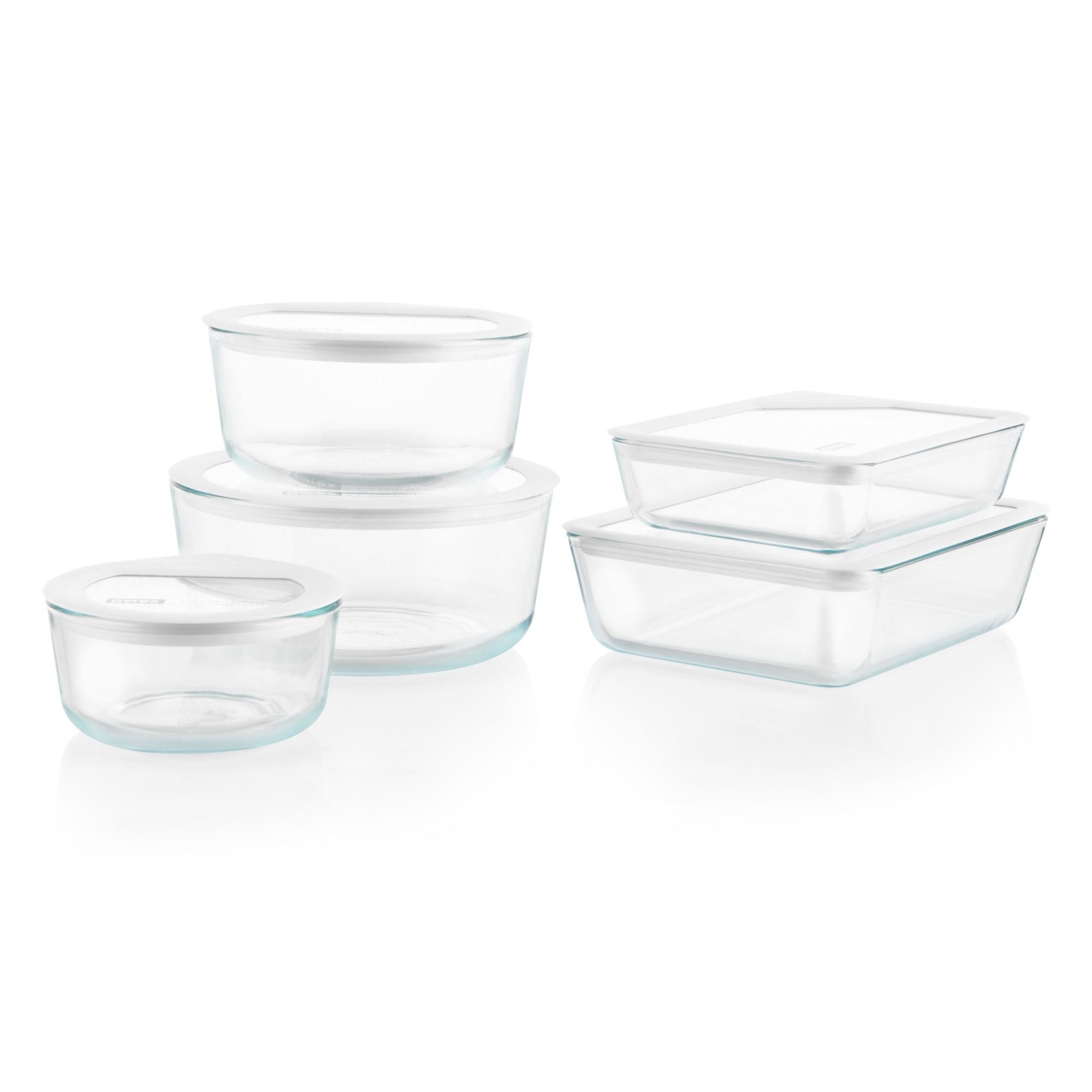 Pyrex® Ultimate 10-Piece Glass Storage Set with Glass Lids