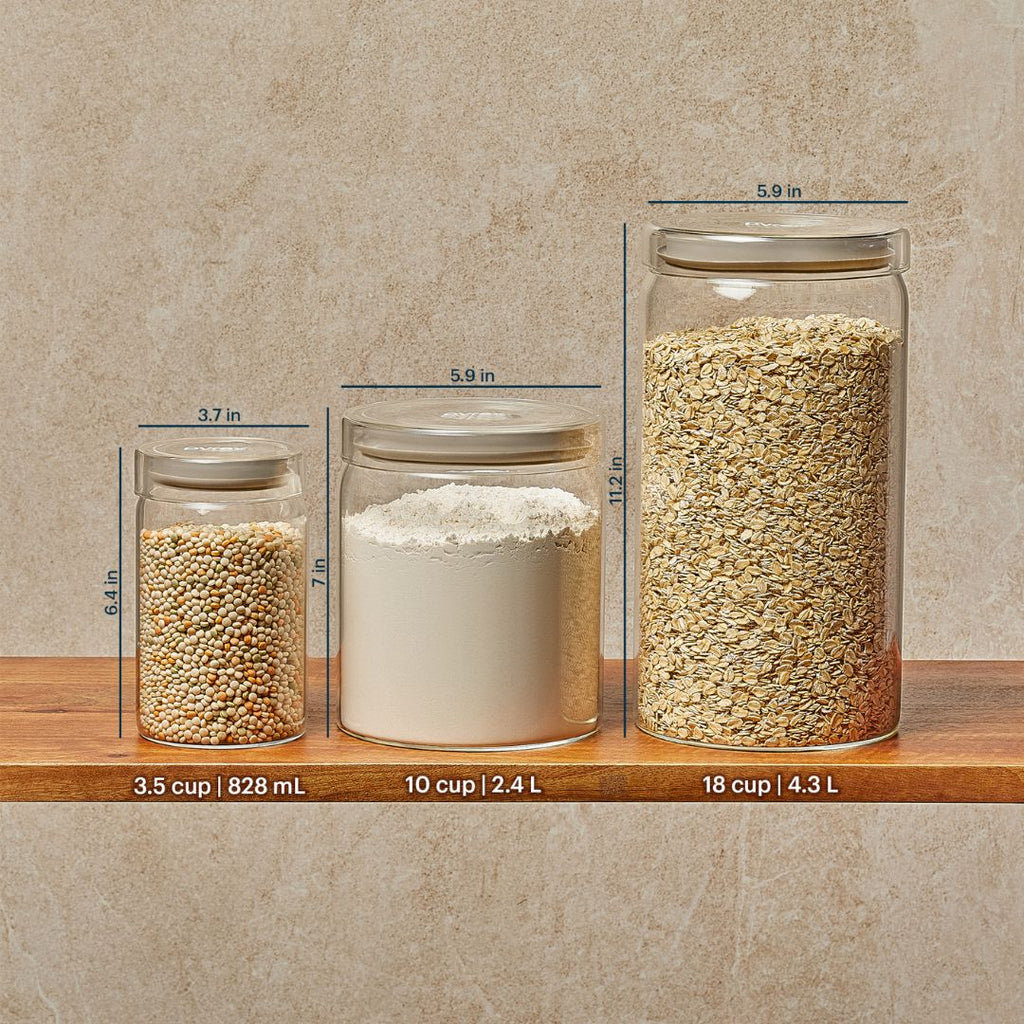 Pyrex® 3-Piece Glass Canister Set