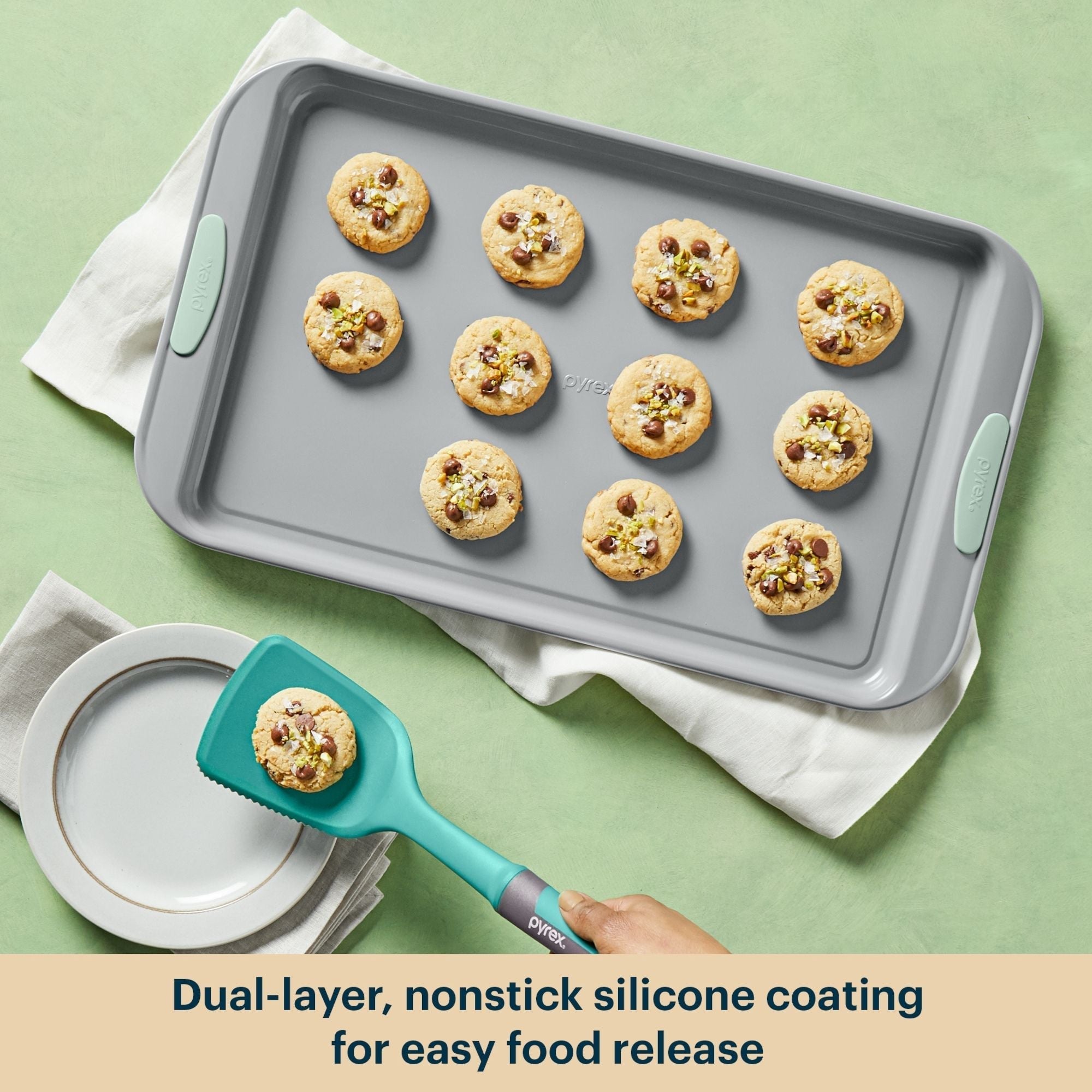Pyrex® Metal Bakeware 3-Piece Set in Sage