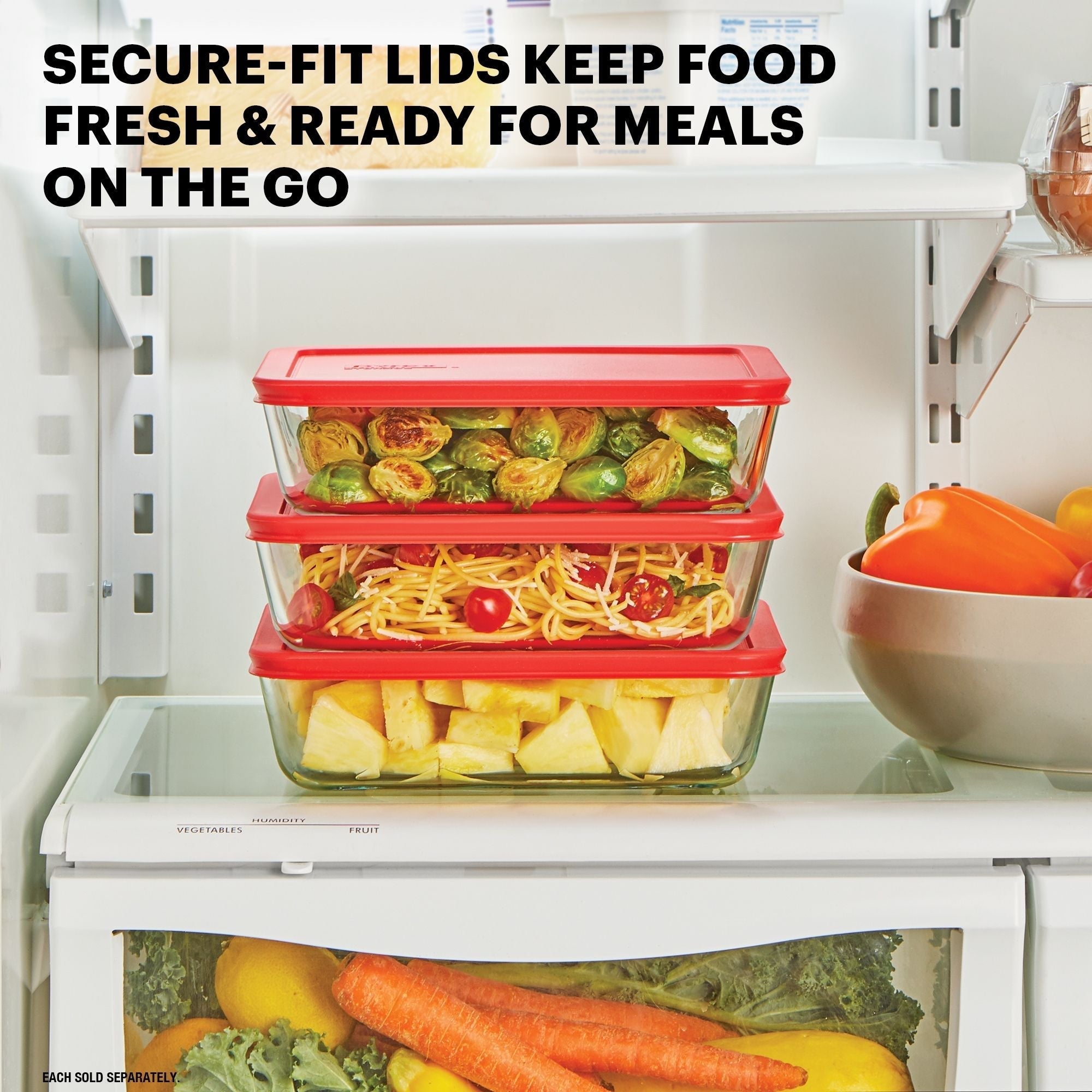 Pyrex® Simply Store® 6-Cup Rectangle Glass Storage with Plastic Lid