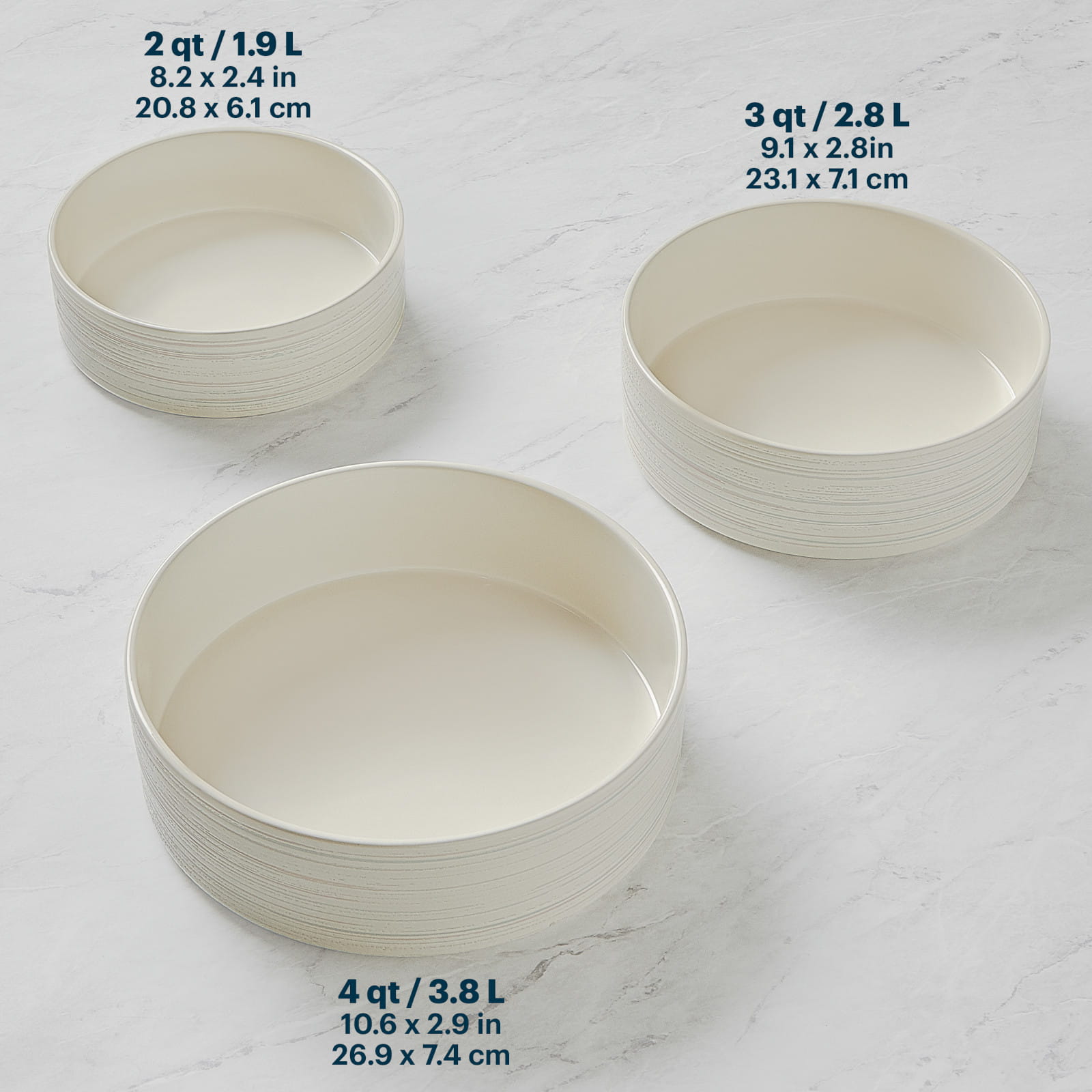 Pyrex® 3-Piece Round Ceramic Bakeware Set