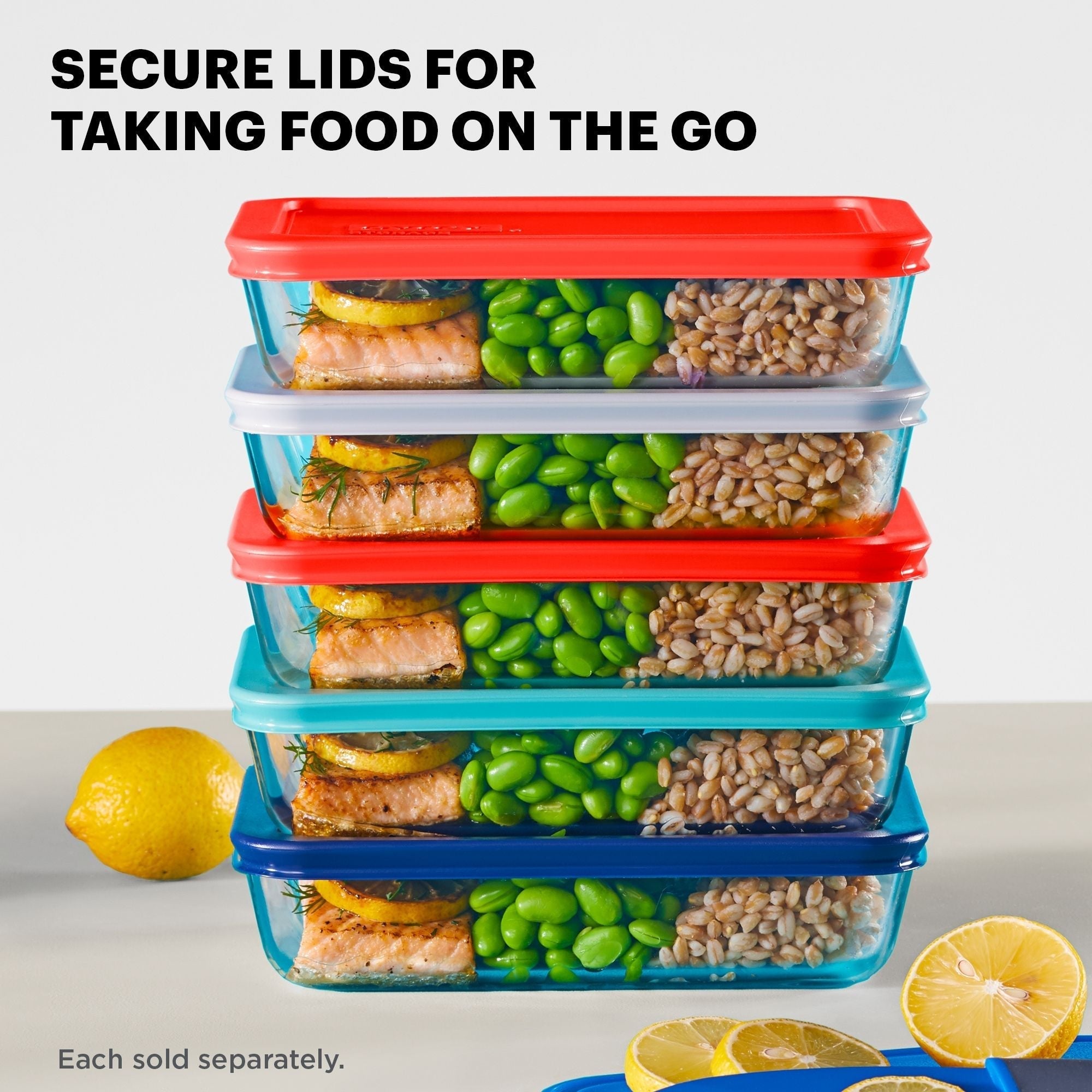 Pyrex® Simply Store® 3-Cup Rectangle Glass Storage with Plastic Lid