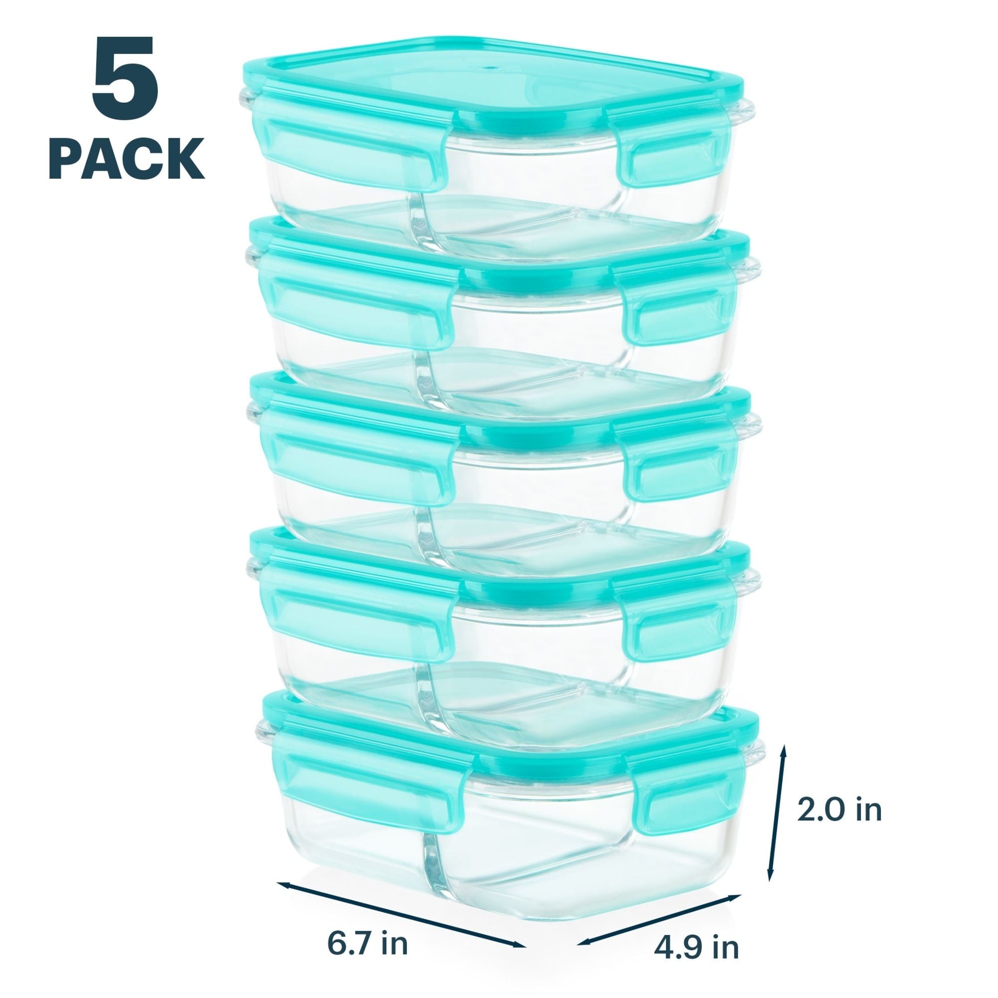 Pyrex® MealBox 10-Piece Divided Storage Set, 2.3 Cup