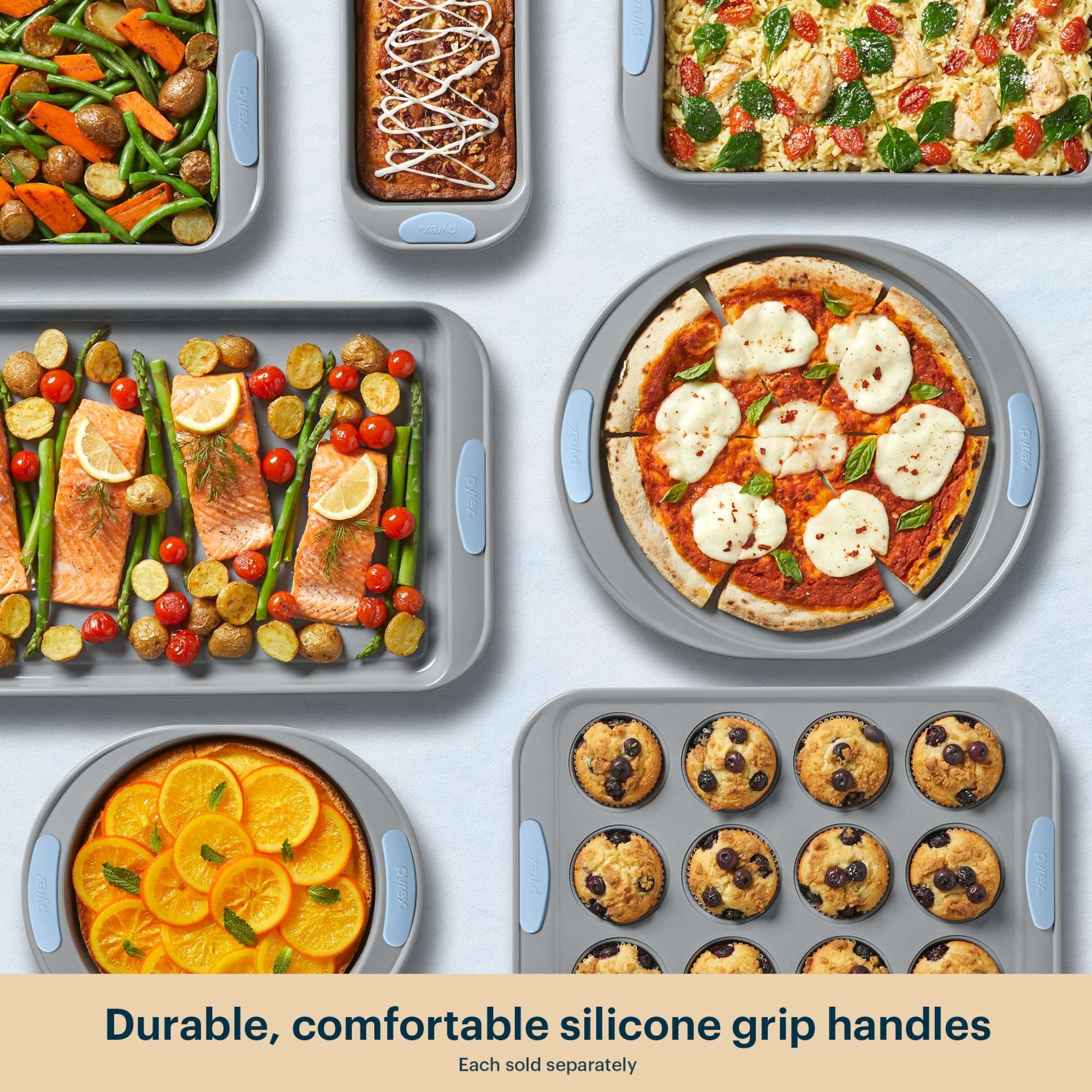 Pyrex® Metal Bakeware 3-Piece Set in Cerulean