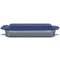 Pyrex® Colors Sculpted Tinted 9" x 13" Baking Dish with Plastic Lid, Smoke