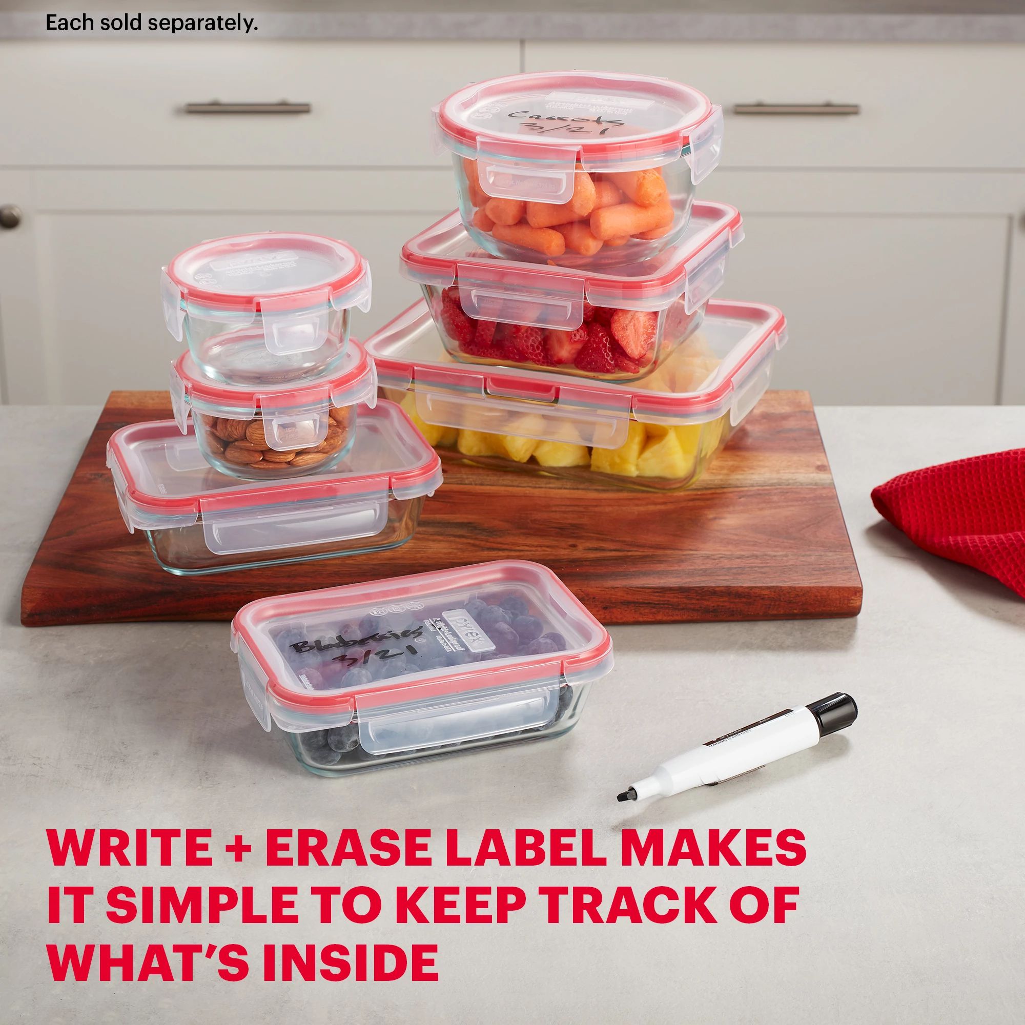 Pyrex® Freshlock™ 4-cup Round Glass Storage