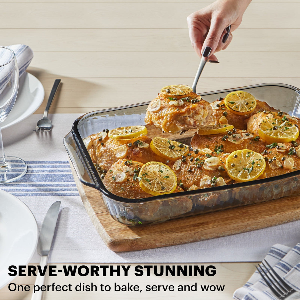 Pyrex® Sculpted Tinted Colors Sculpted Tinted 9" x 13" Baking Dish, Smoke