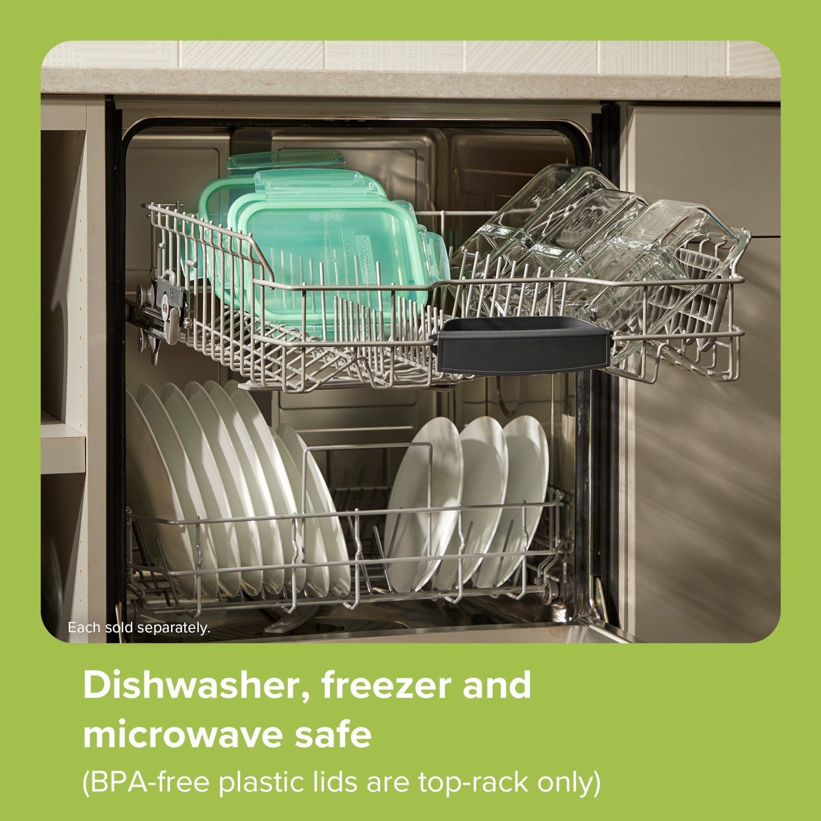 Snapware® MealBox™ 4-cup Divided Glass Storage Container with Lid