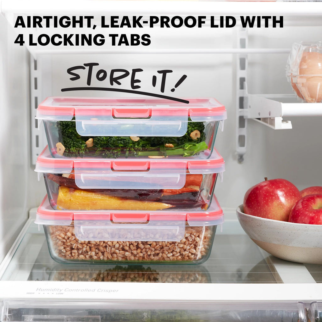 Pyrex® FreshLock™ 6-piece Glass Storage Set
