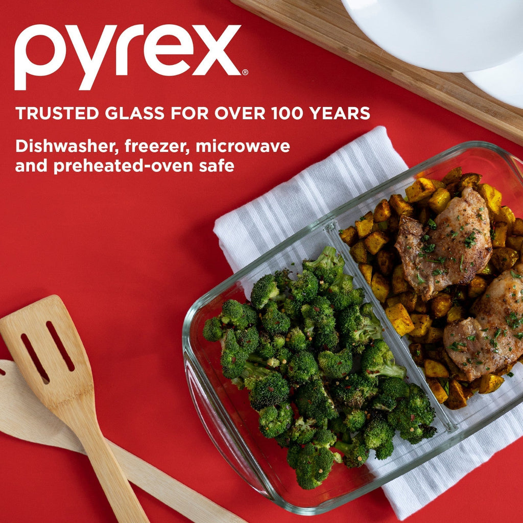 Pyrex® 8” x 12” Divided Glass Baking Dish