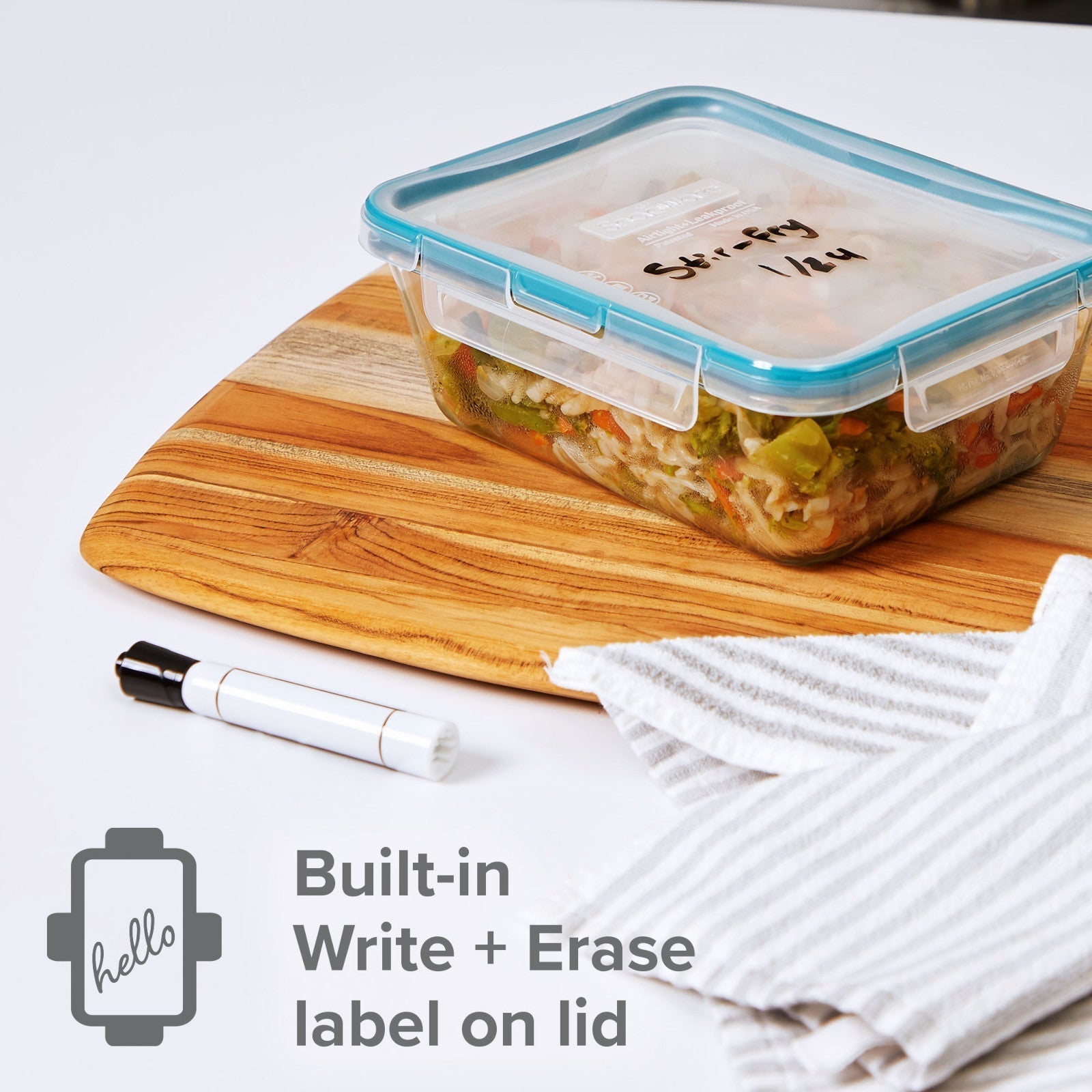 Snapware® Total Solution® Pyrex® Glass 8-cup Rectangle Food Storage with Plastic Lid