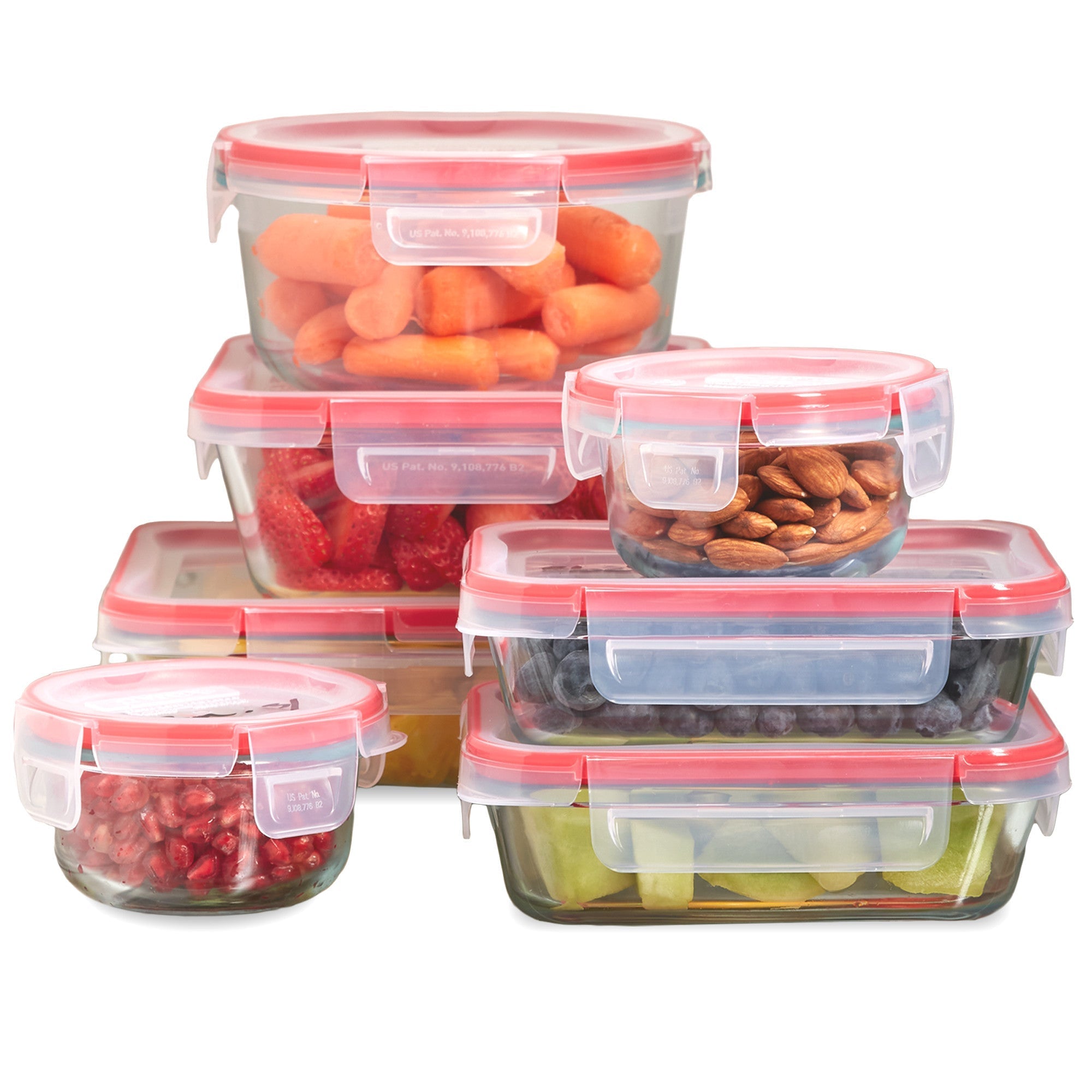 Pyrex® FreshLock™ 14-piece Mixed-Size Glass Storage Set