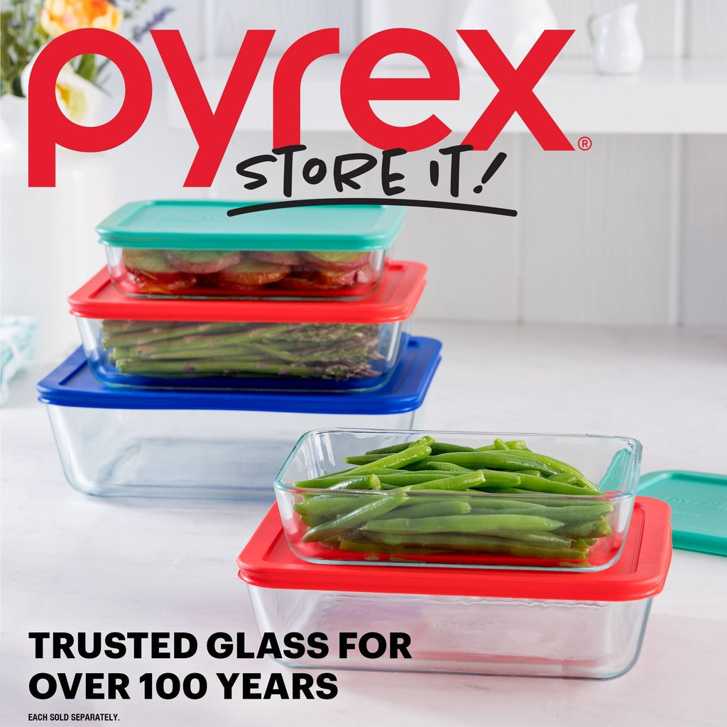 Pyrex® Simply Store® 6-Cup Rectangle Glass Storage with Plastic Lid