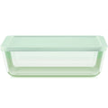 Pyrex® Simply Store® Tinted 11-cup Rectangle Storage with Green Plastic Lid