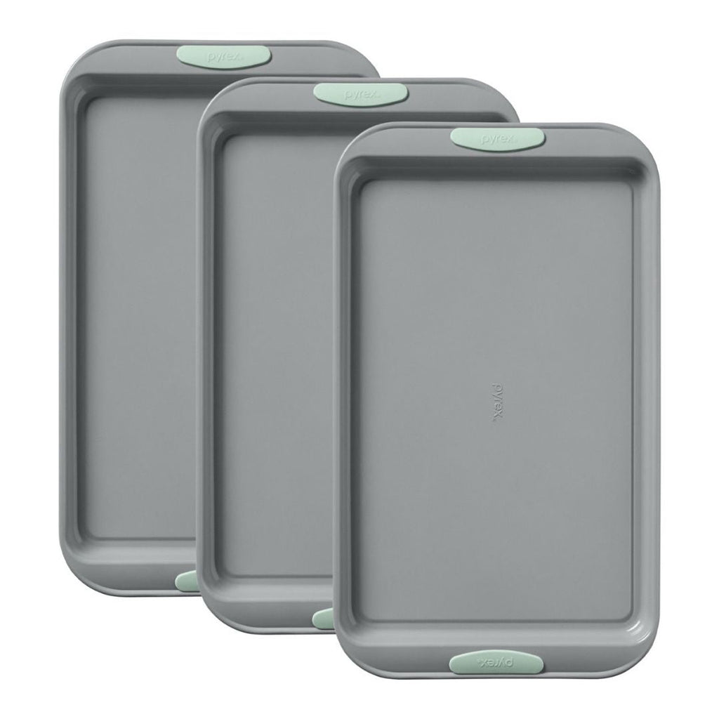 Pyrex® Metal Bakeware 3-Piece Large Cookie Sheet Set in Sage
