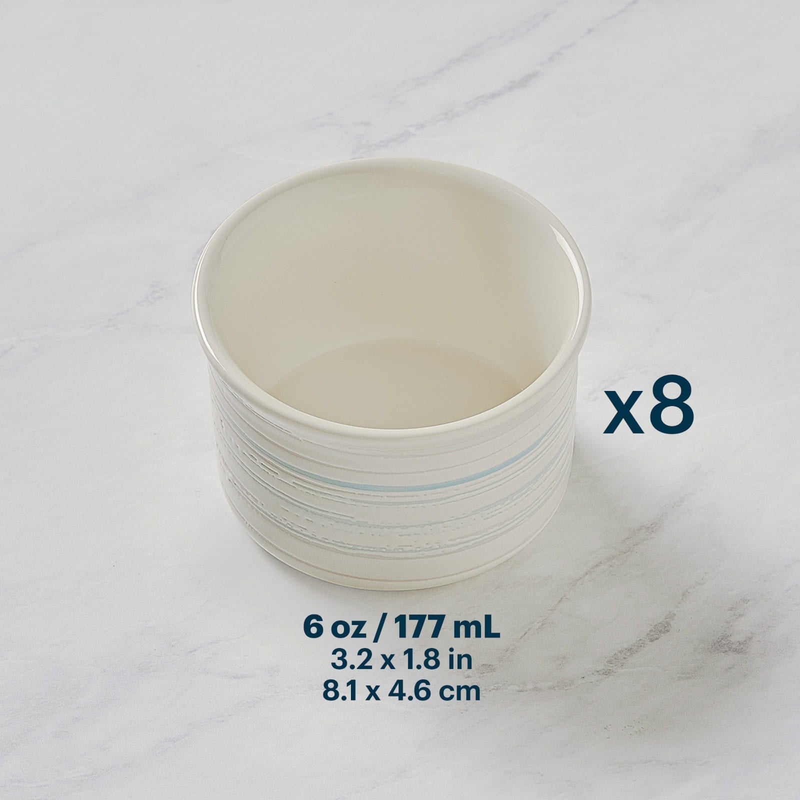 Pyrex® 8-Piece 6-ounce Ceramic Ramekin Set