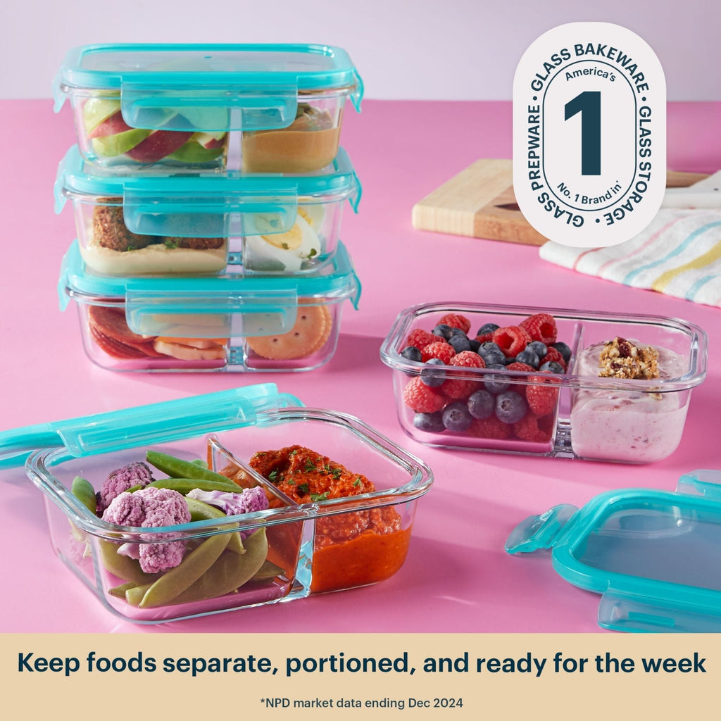 Pyrex® MealBox 10-Piece Divided Storage Set, 2.3 Cup