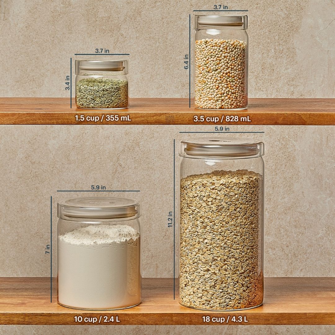 Pyrex® 4-Piece Glass Canister Set