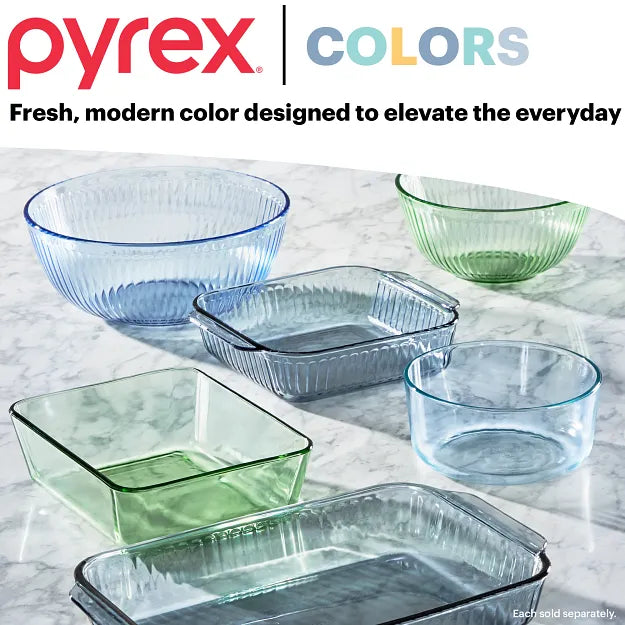 Pyrex® Colors Sculpted Tinted 4-piece Mixing Bowl Set