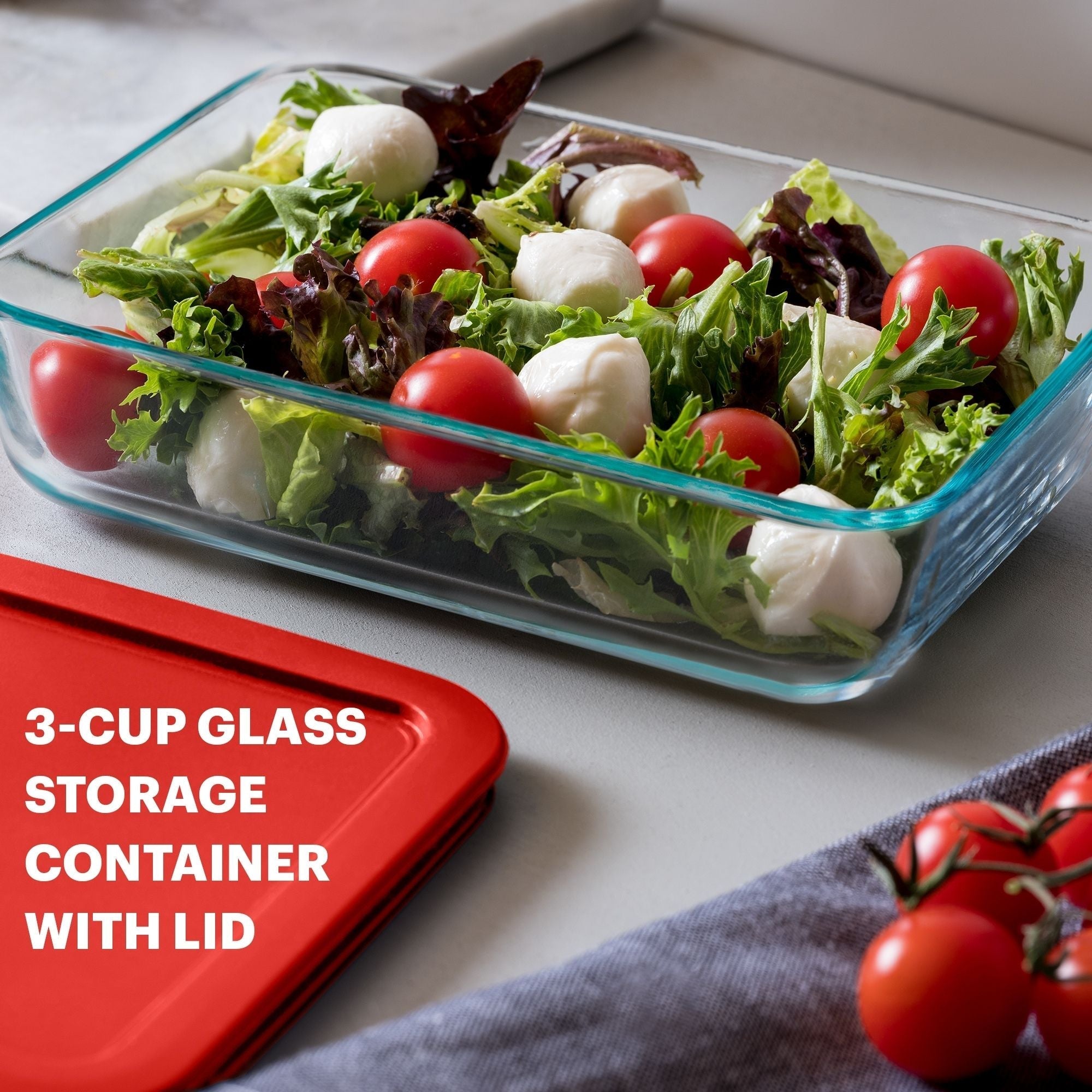 Pyrex® Simply Store® 3-Cup Rectangle Glass Storage with Plastic Lid