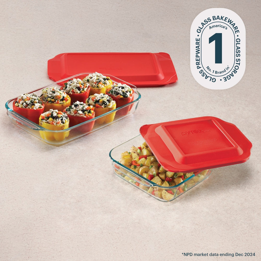 Pyrex® Basics 4-piece Glass Bakeware Set