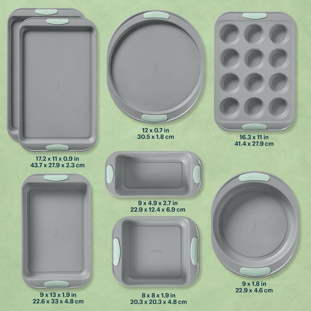 Pyrex® Metal Bakeware 8-Piece Set in Sage