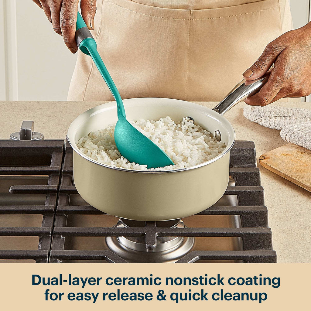 Pyrex® Ceramic Cookware 7.7-in/2qt Saucepan with Lid
