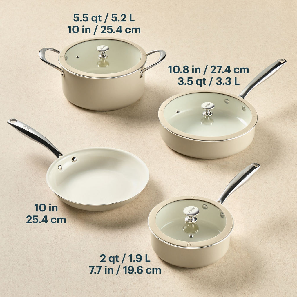 Pyrex® 7-Piece Ceramic Cookware Set