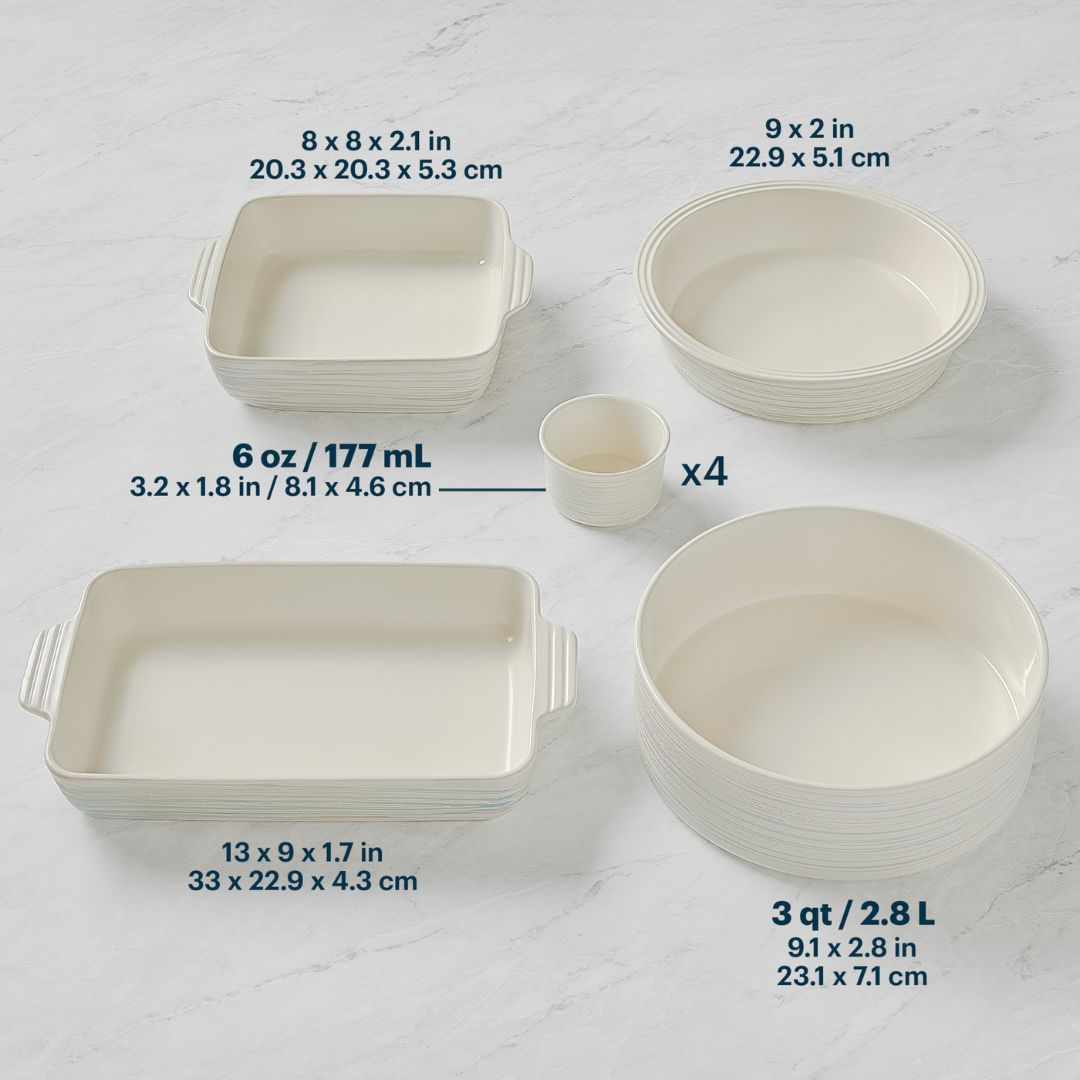 Pyrex® 8-Piece Ceramic Bakeware Set