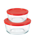 Pyrex® Simply Store® 4-piece Round Glass Storage Set